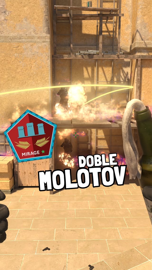 🔥😮 DONT USE THIS MOLOTOV on MIRAGE. Double balcony molotov on Mirage #cs2 #counterstrike #bagunxa Us…