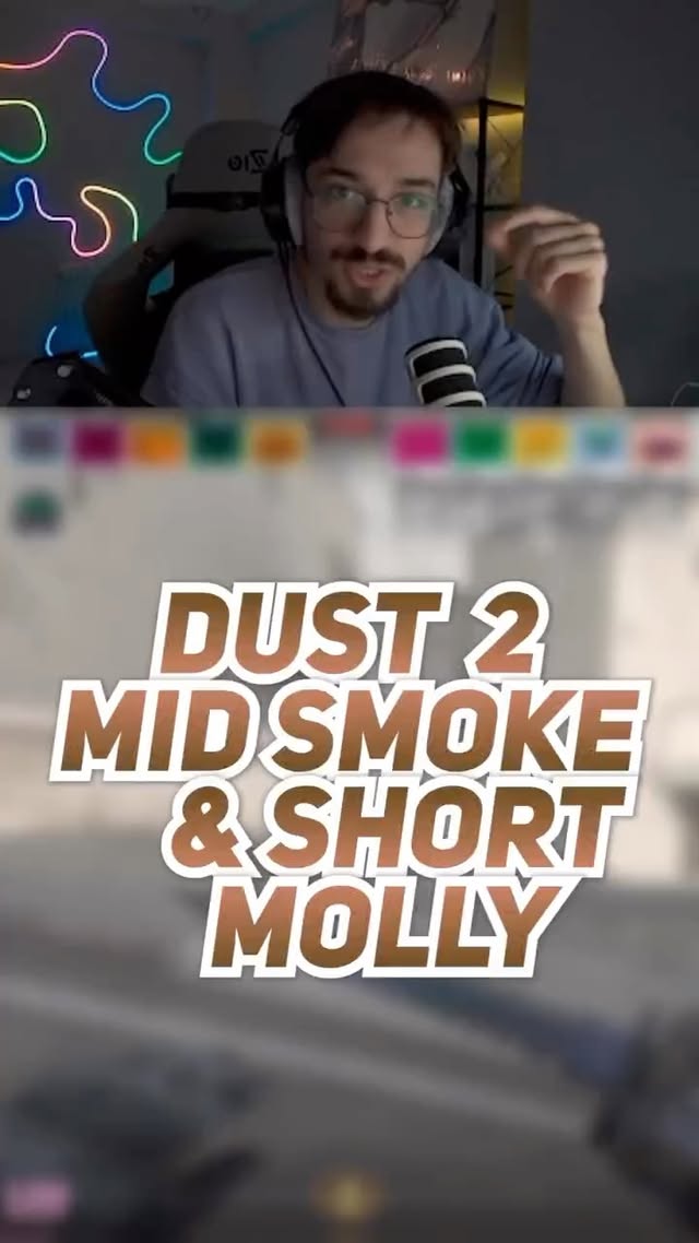 Dust 2 Mid Control Smoke and Short Molly - - - - - - @easyskinscom - #cs2 #cs2clips #cs2smokes #cs2f…