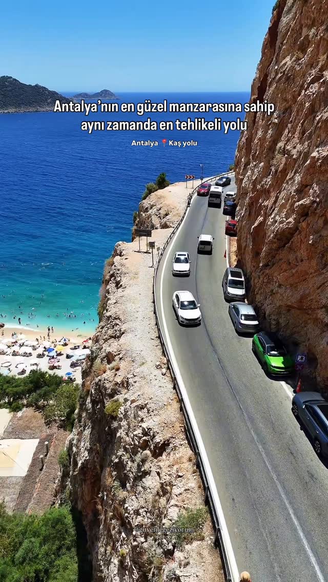 Antalya’nın en güzel manzarasına sahip, aynı zamanda en tehlikeli yolu 😊Antalya Kaş yolu 😍Daha önce …