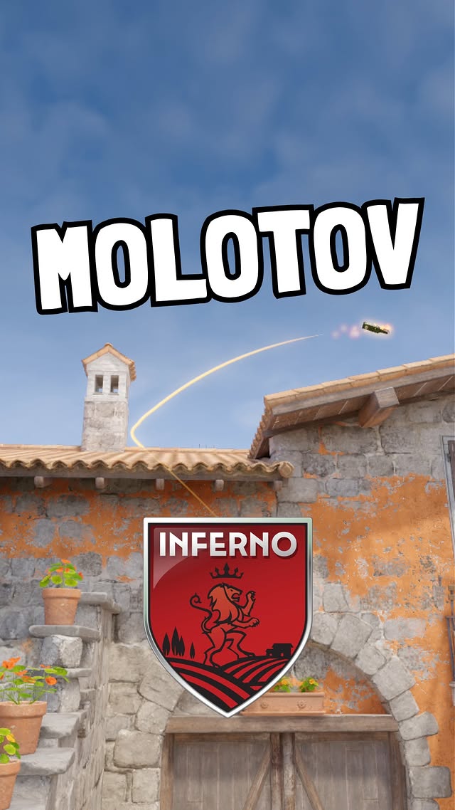 🔥😮 APARTMENTS TO PIT MOLOTOV ON INFERNO #cs2 #counterstrike2 #inferno #bagunxa This CS2 molotov is t…