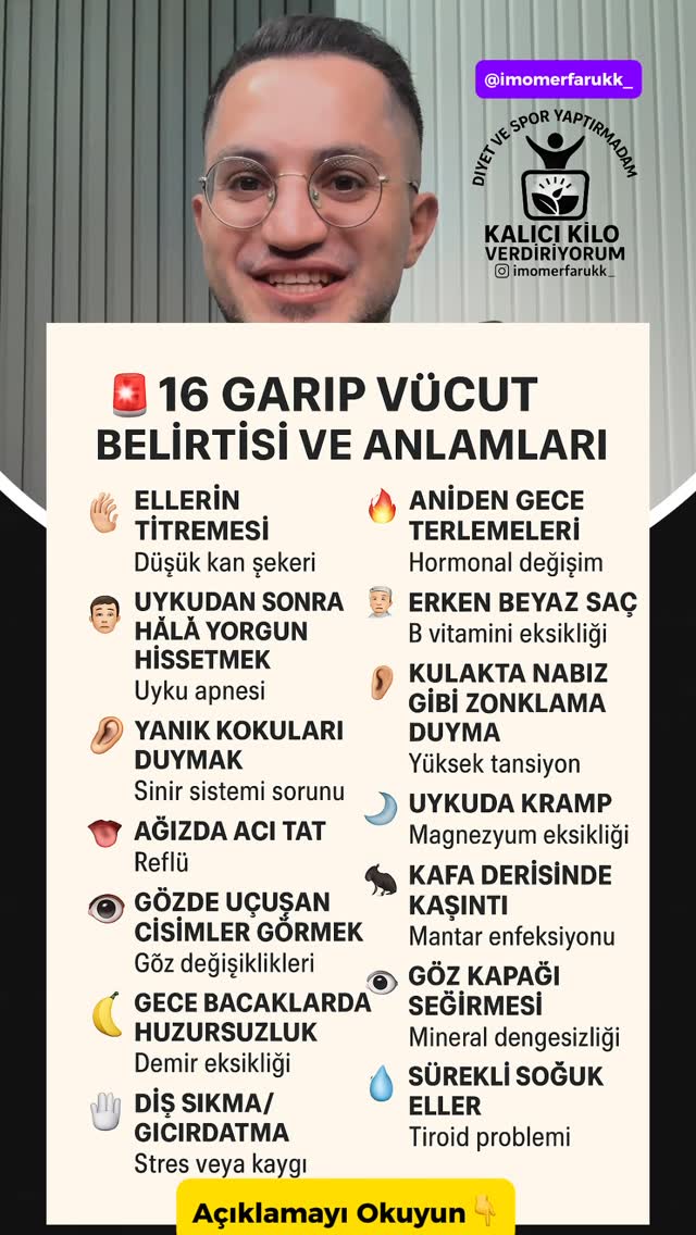 Vücudumuzdaki küçük ve çoğu zaman önemsenmeyen belirtiler, aslında altta yatan metabolik, hormonal v…