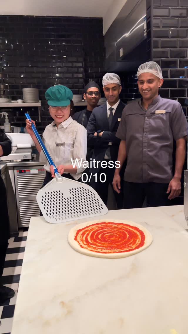 “How hard can it be?” 🍕😂 (Spoiler: harder than it looks.) From manager to hostess to chef — confiden…