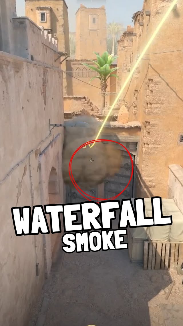 😮💨 GIANT WATERFALL MID DOORS SMOKE FROM T SPAWN ON DUST II #cs2 #counterstrike2 #dust2 #bagunxa A fu…