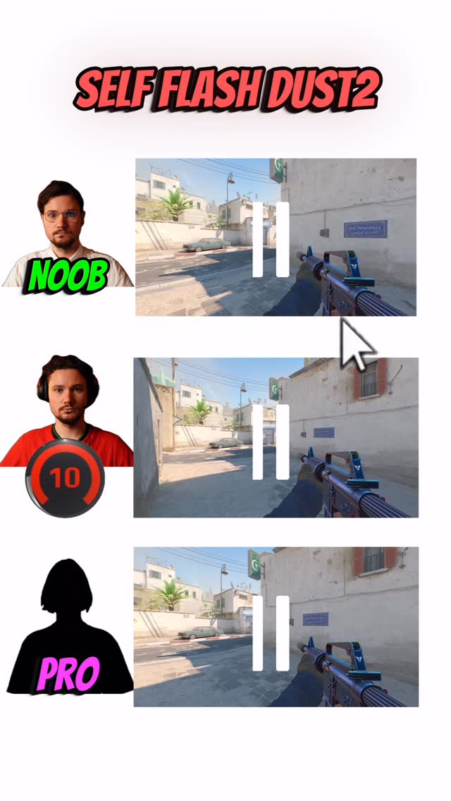 🤩 BEST Self Flash for Long on Dust2 #gaming #cs2 #counterstrike #dust2 #faceit