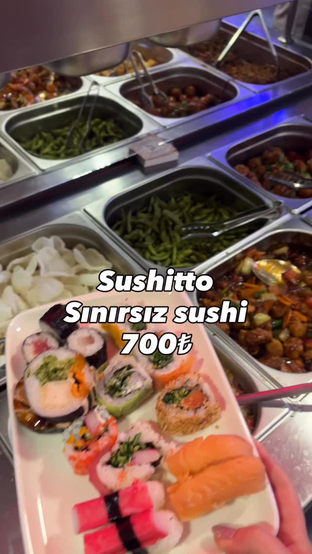 İzmir Konak’ta sınırsız sushi konsepti Sushitto Göztepe’de açıldı. #reklam yoktur Sadece 700 TL’ye s…