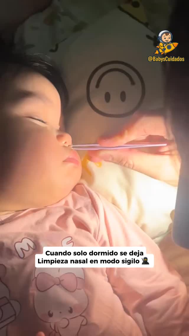 Hay bebés que despiertos no permiten que nadie se acerque a su nariz. Se ponen nerviosos, lloran, ap…