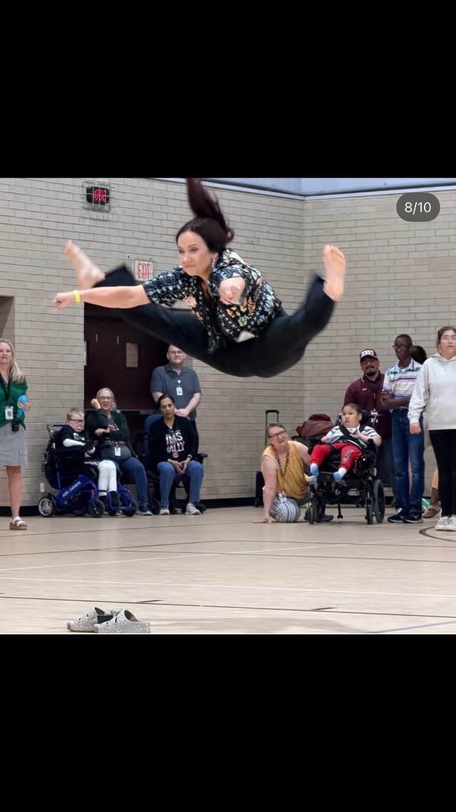 Today we had an assembly at the school. For one of the games, students volunteered teachers to mimic…