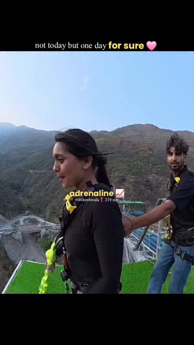 one day 😭🩷😍 219m India’s Highest Bungy conquered by @jaya_mundeja 🌉🔥” India’s Highest Bungy — 219m |…