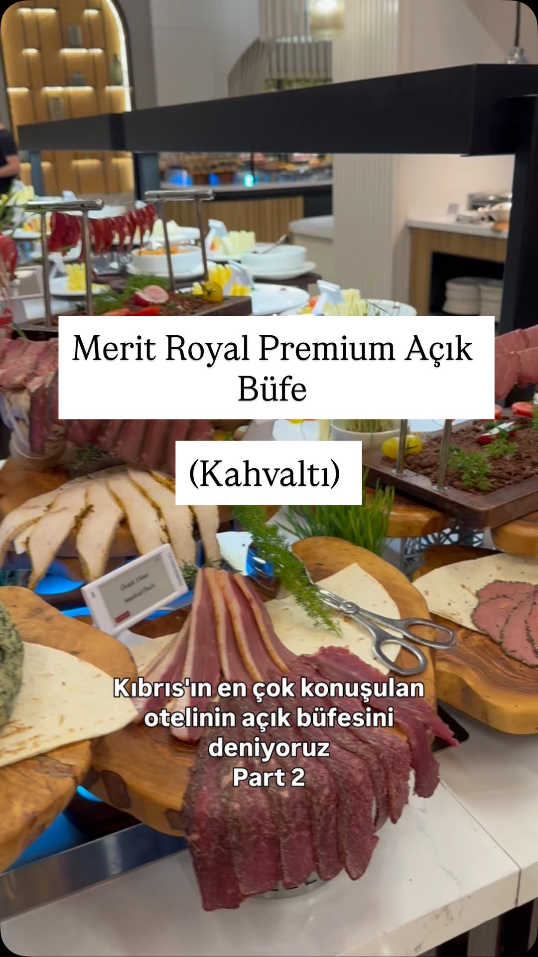 Akşam yemeği 230.000 izlendi. Şimdi sıra kahvaltıda 🤍 Merit Royal açık büfe deneyimimizin sabah vers…