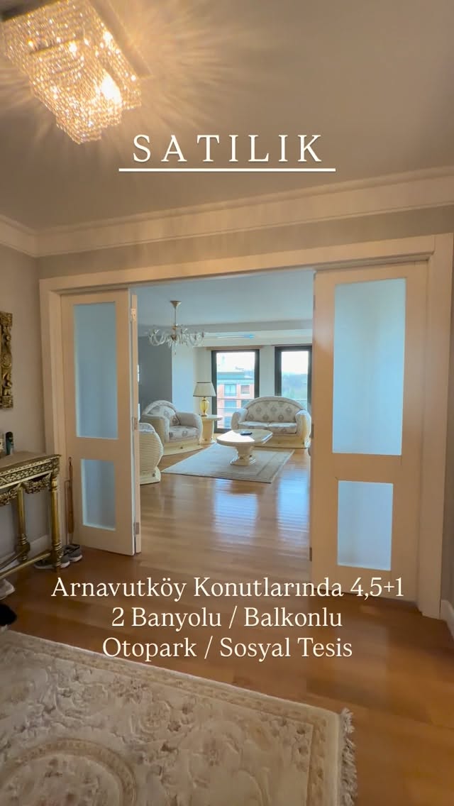 Arnavutköy Konutlarında Satılık Ara Kat Daire 4,5+1 / 2 Banyo / Balkon / Asansör / Otopark / Sosyal …