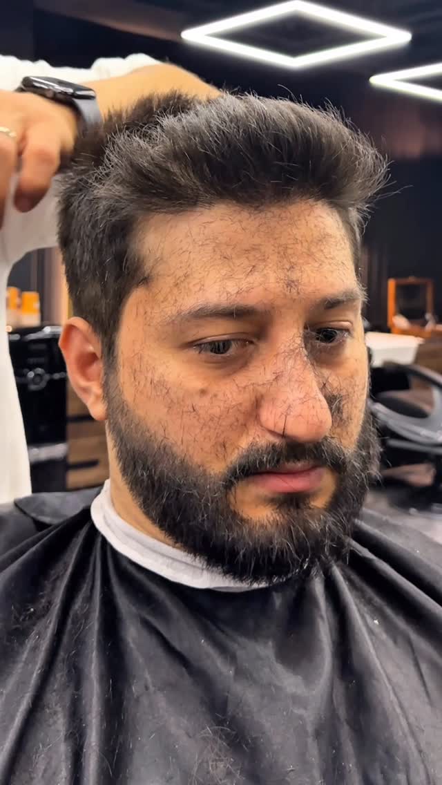Beard shave 😢 @hairstyler.furkan #beard #comics #transplant #india #america #comedy