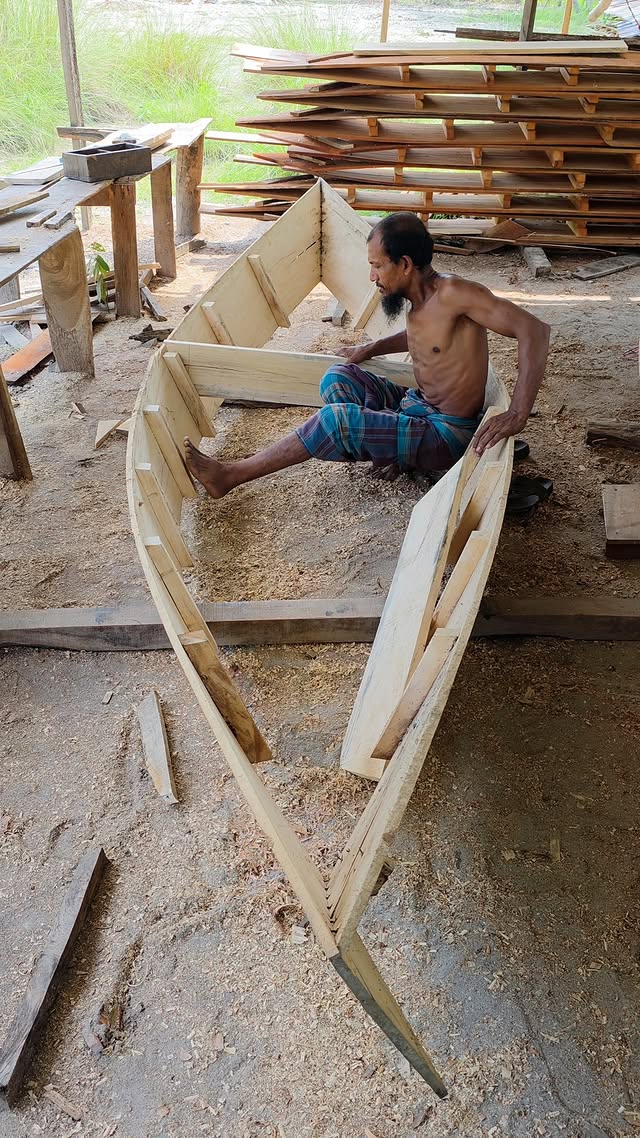 100% Handmade Boat Building Process | Traditional Craftsmanship You’ve Never Seen Before! #HandmadeB…