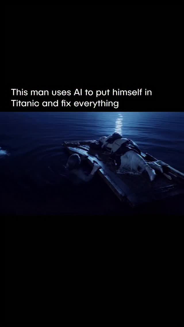 This man used AI to put himself into Titanic, and somehow made it look completely real. From recreat…
