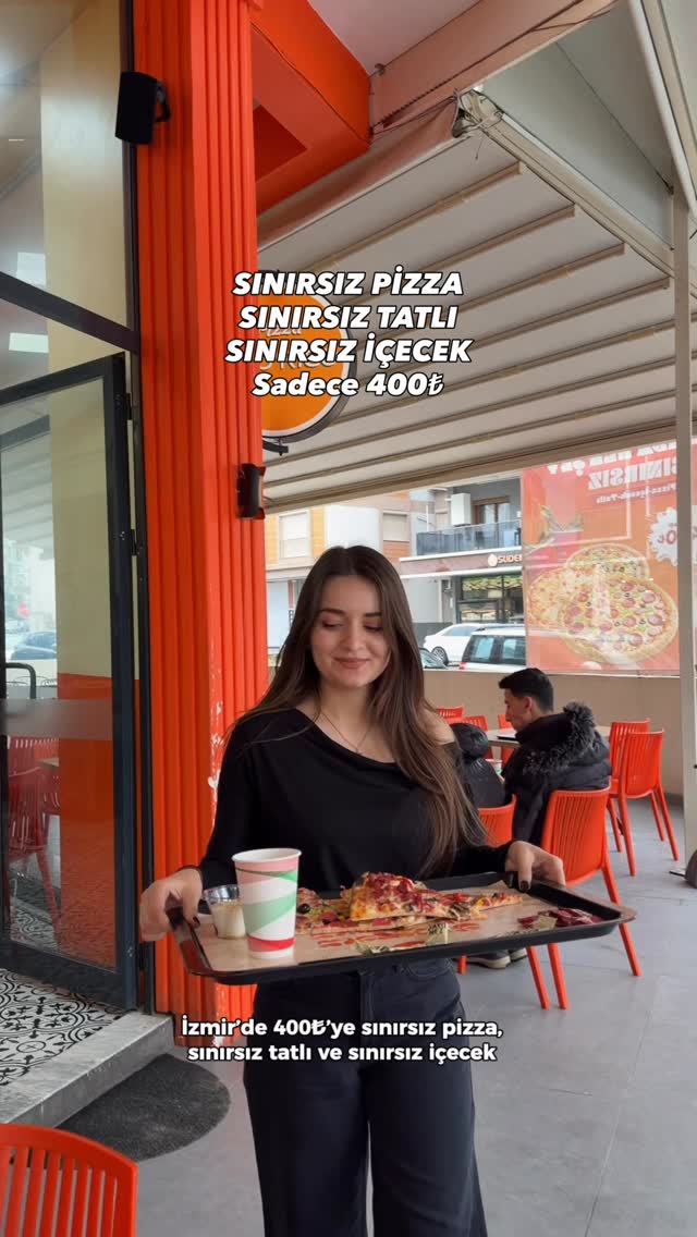 Gaziemir’deki @pizzavitorico da 400₺’ ye sınırsız pizza, sınırsız içecek ve sınırsız tatlı yiyebilir…