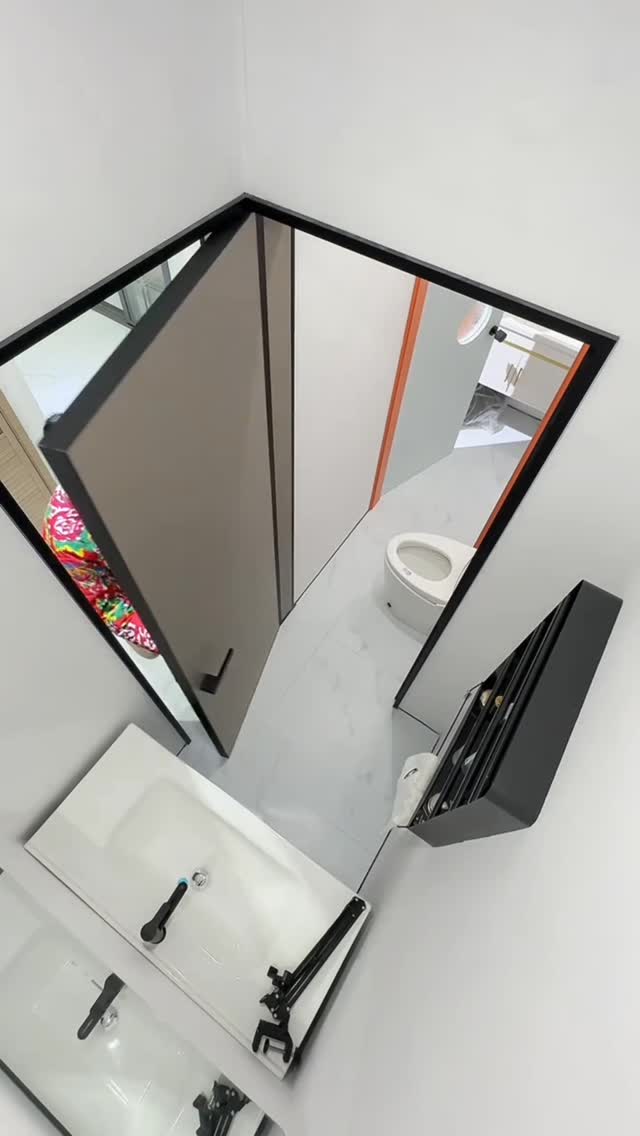 This door looks absolutely perfect installed here! And it was really cheap too#aluminum #fyp #hide #…