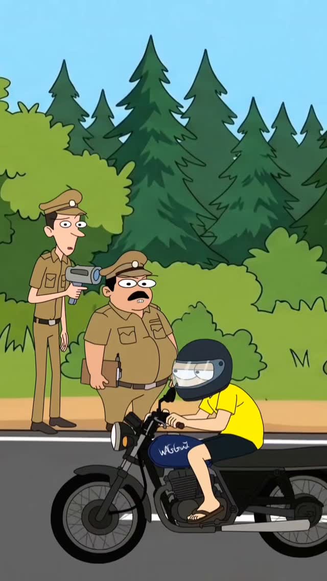 Challan se bachne ke ninja technique 😁 . . . . #animation #hindimemes #connectwithcommunity #wagguy …