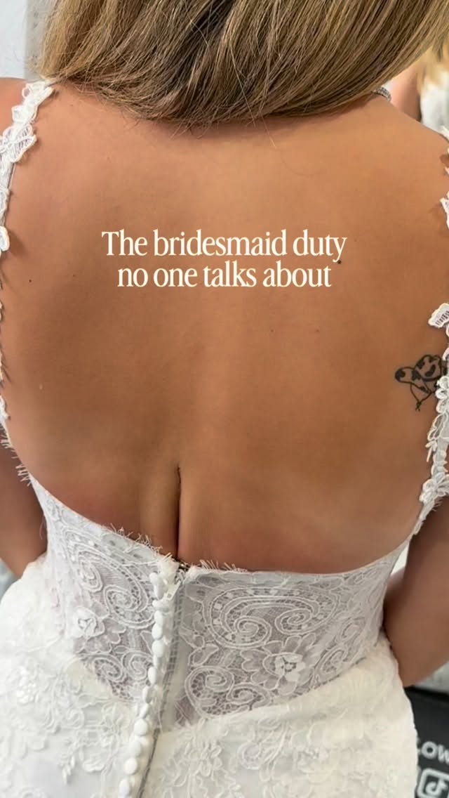 BRIDAL TIPS 101 Run your fingers along the back and smooth the skin down so the dress sits flat and …