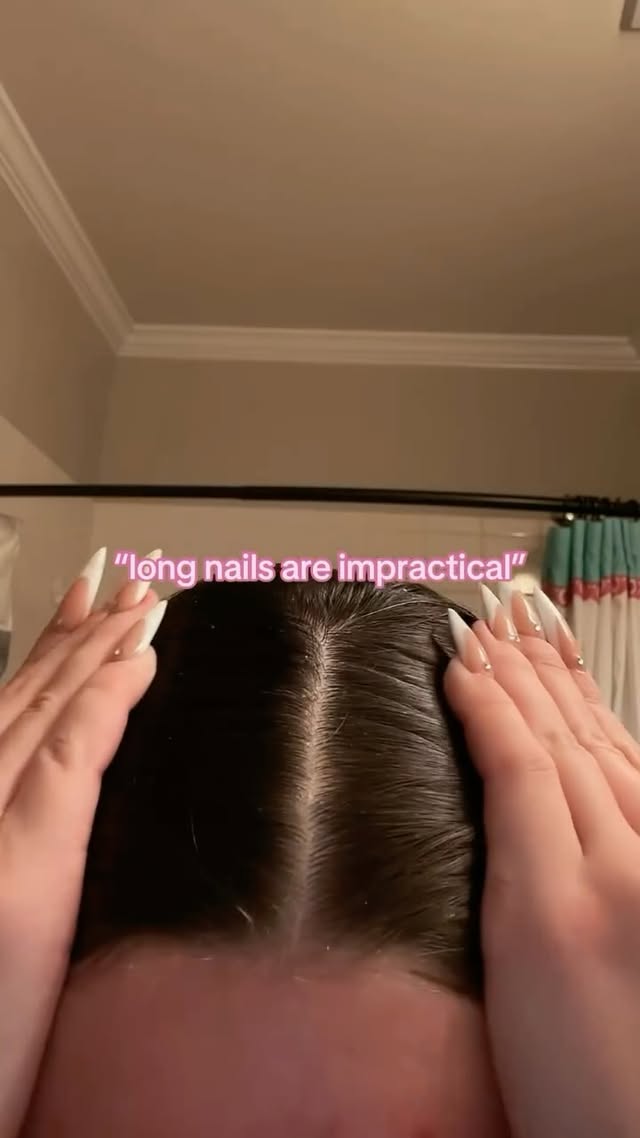 i’m tired of the anti-nail propaganda #nails #longnails #nailtech #charlotte #funny
