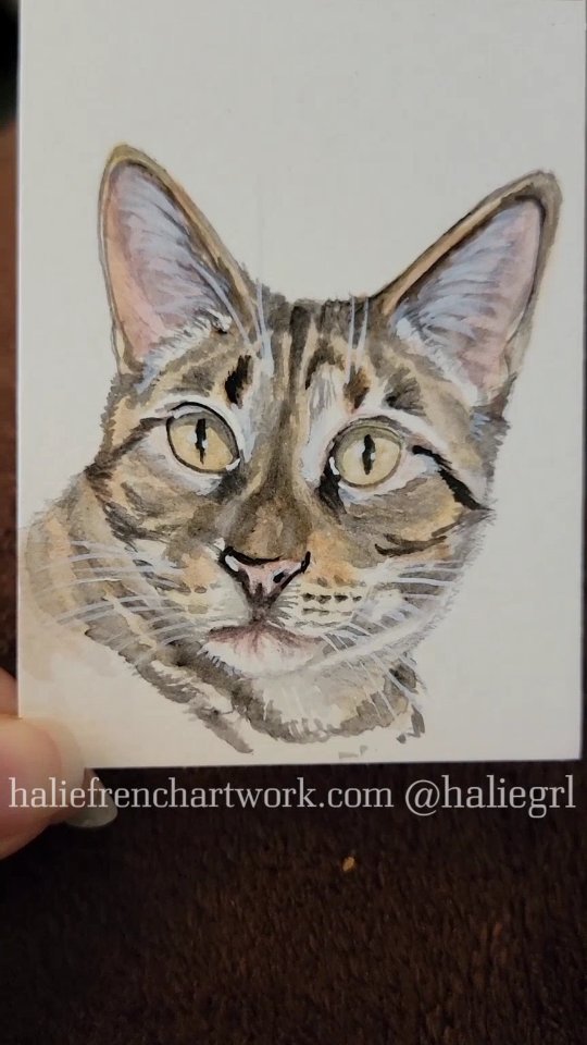 @rosiecozycrew * * Watercolor pet portrait artwork, painting finished * * Check my website: https://…