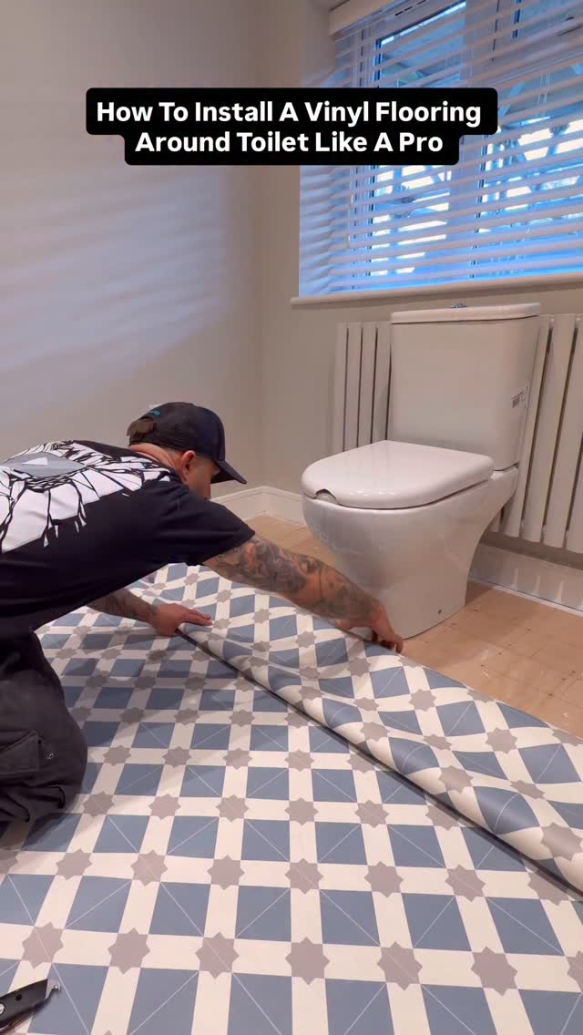 How To Install Vinyl Flooring Around A WC Like A Pro #howto #vinyl #homeimprovement #diy #flooring