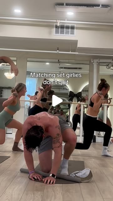 The girls in the matching sets always keep going, no breaks!! We had an all guys class today that tr…
