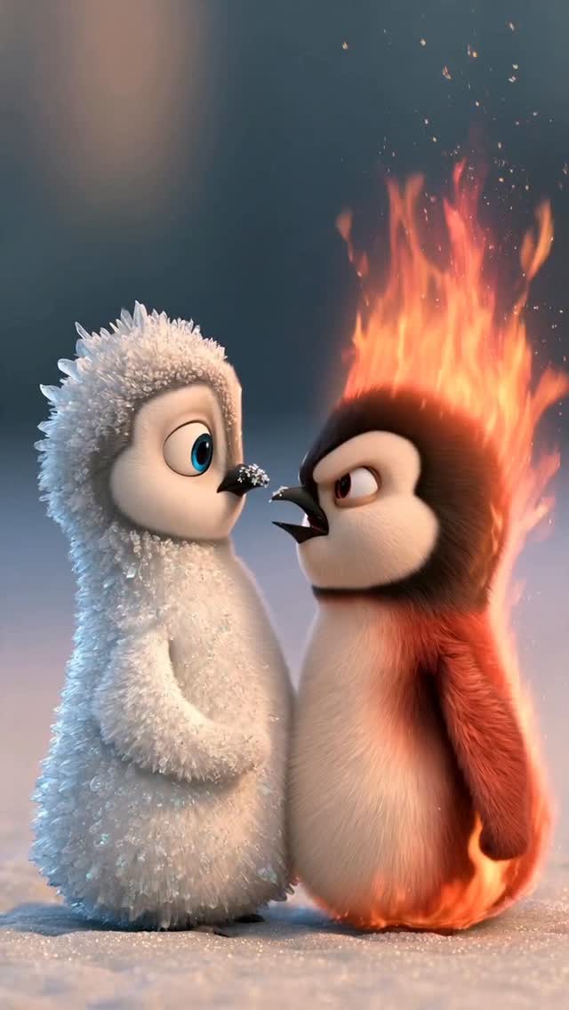 You can always cool me down ♥️ #cute #penguin #love #partnership #imagineart