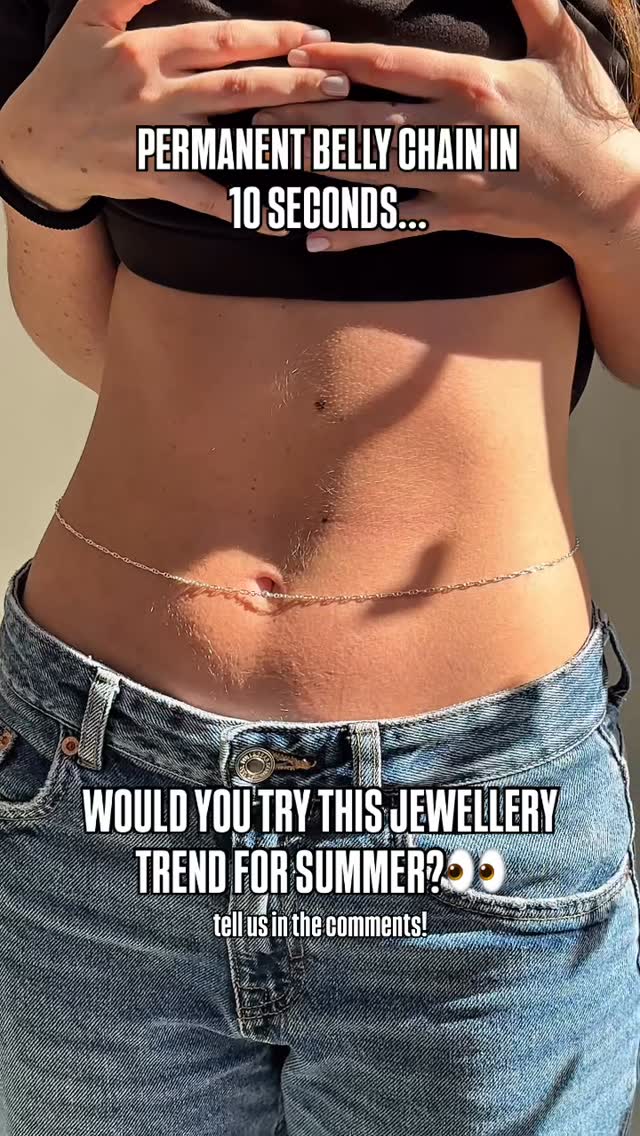 Would you ever try a permanent belly chain for summer?! 👀✨ I can’t lie… this idea has our TikTok com…