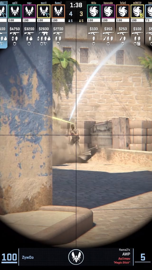 apEX Mirage Mid Smoke Break for ZywOo Peek in CS2