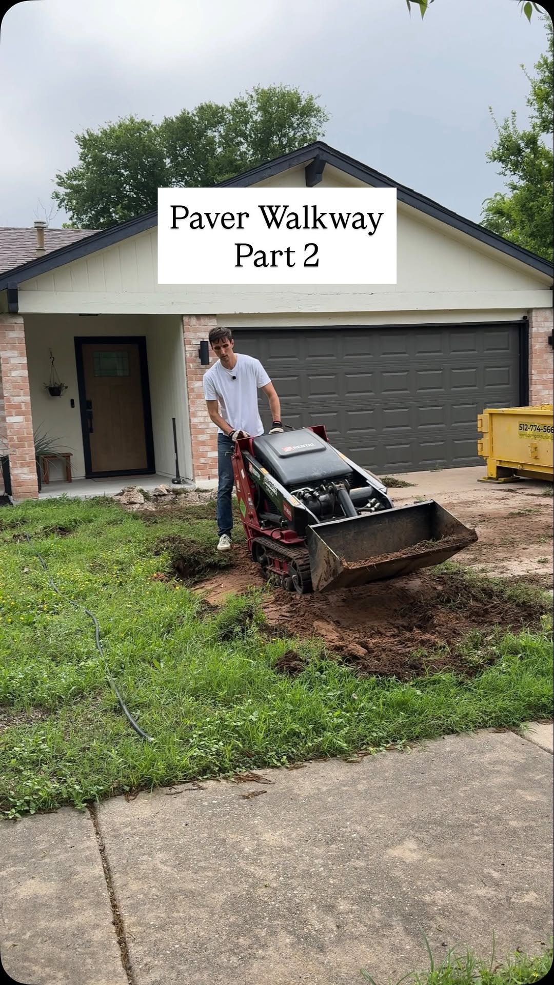 No going back now ☠️ This was my first time using a skid steer and I definitely did not get it stuck…