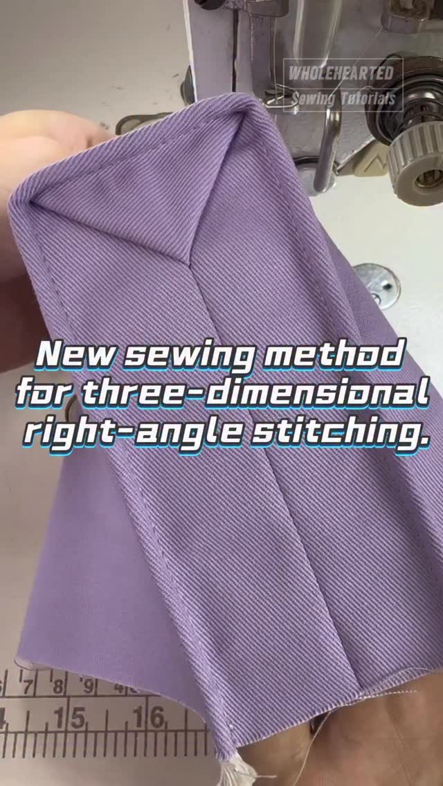 New sewing method for three-dimensional right-angle stitching. #Wholeheartedapparel #Wholeheartedsew…
