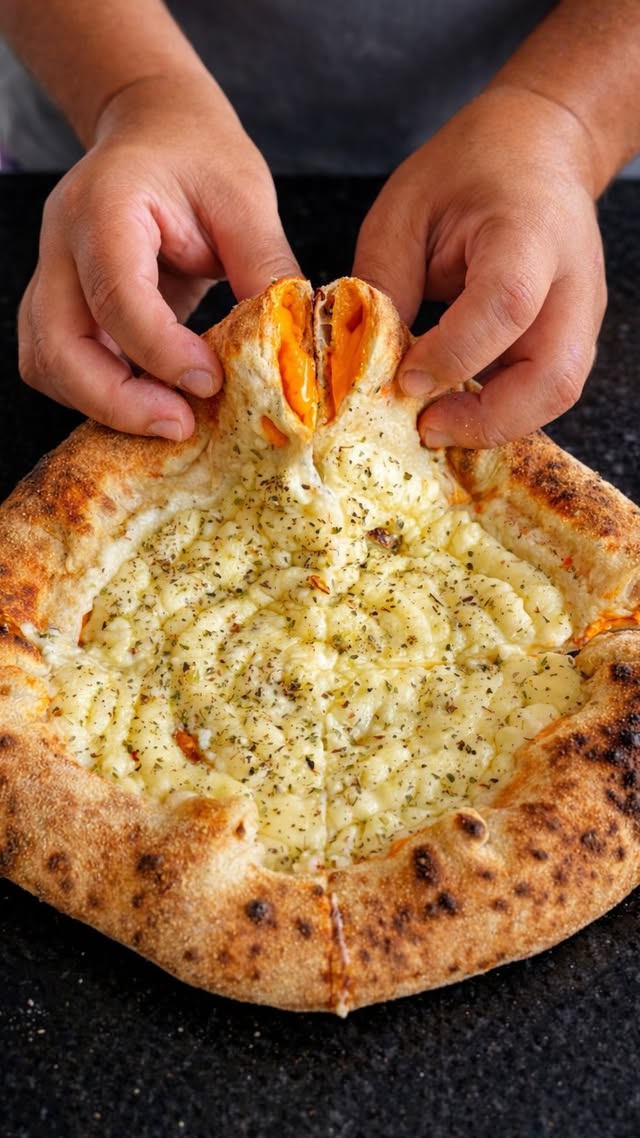 Pizza de Cheddar ou Catupiry? #pizza #pizzatime #pizzalover #cheese #asmr