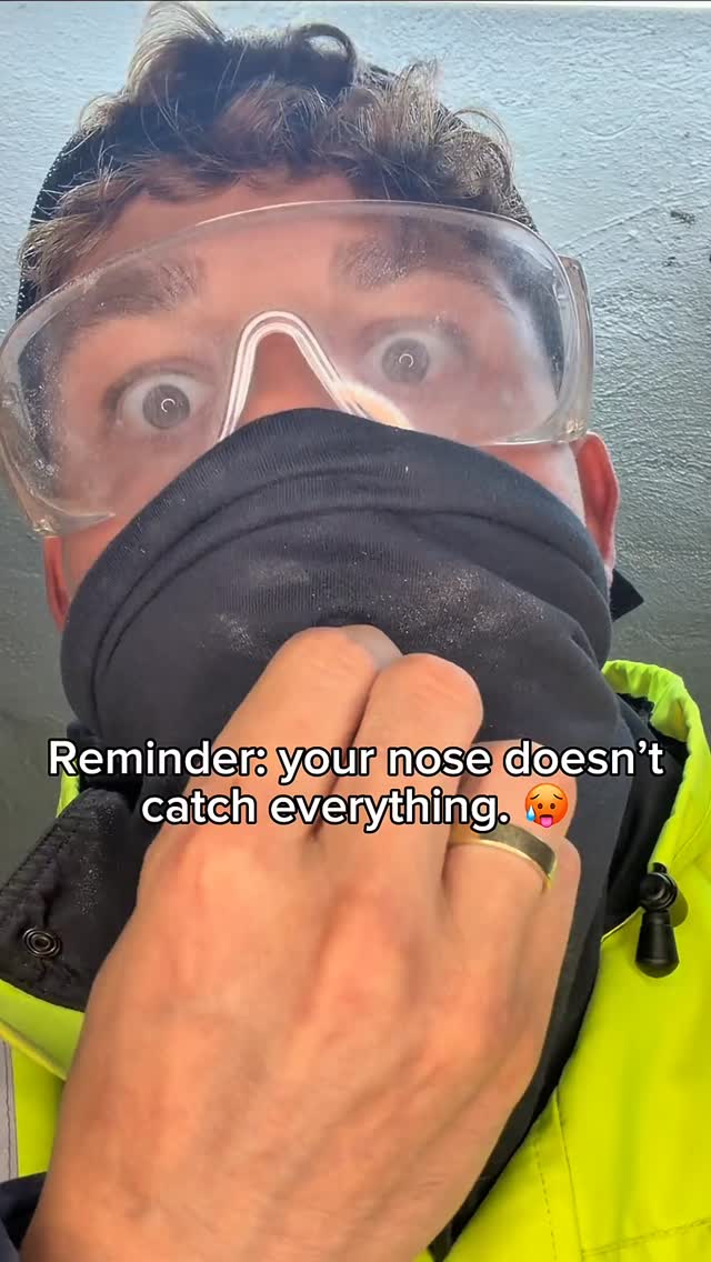 Reminder: your nose doesn’t catch everything. 🤯 #jobsite #construction