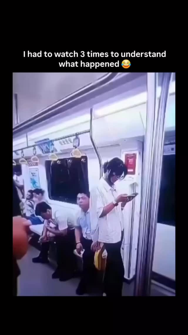 This video appears to capture a moment inside a modern urban metro train, highlighting the everyday …
