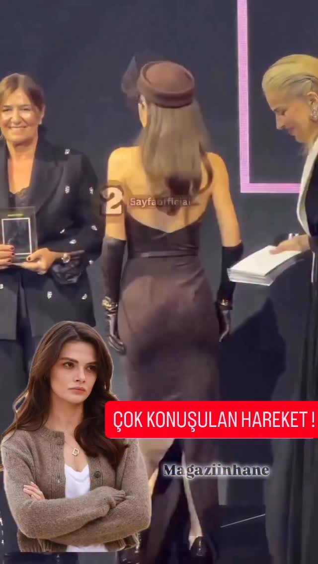 “Elbisesini düzeltiyor” diyen de oldu, “nazara karşı önlem” yorumları yapan da... Burcu Esmersoy, Si…