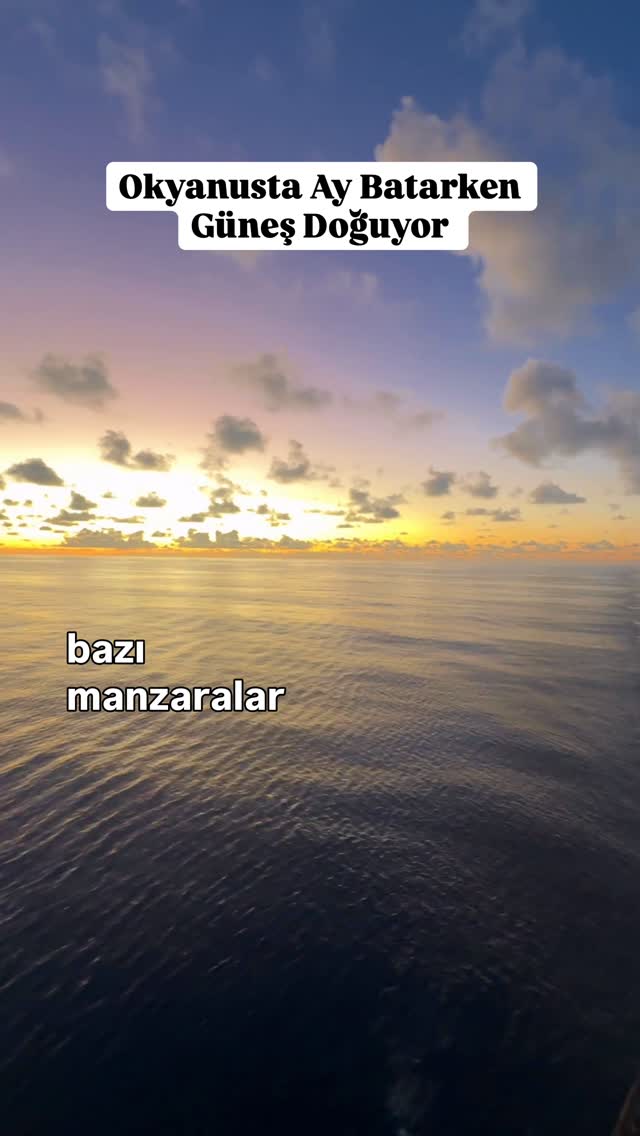Sabah vardiyalarının en güzel tarafı bazen hiç beklemediğin manzaralara denk gelmek oluyor. 🌊 Okyanu…