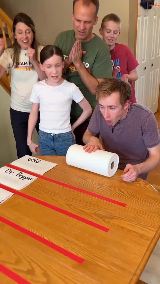 Unexpected Prize Challenge 😂 #game #family #challenge #papertowel