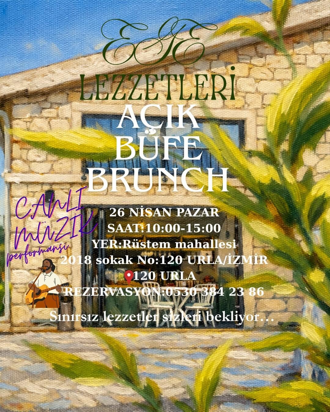 ✨ EGE LEZZETLERİ AÇIK BÜFE BRUNCH ✨ Pazar gününü Ege esintileriyle, bol çeşitli ve özenle hazırlanmı…