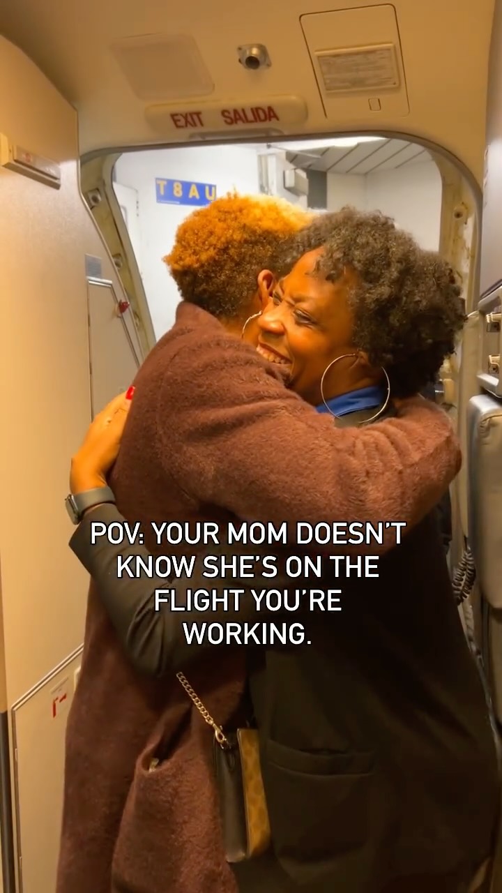 She thought she was meeting me at the hotel. Surprise surprise I’m your flight attendant! #flightatt…