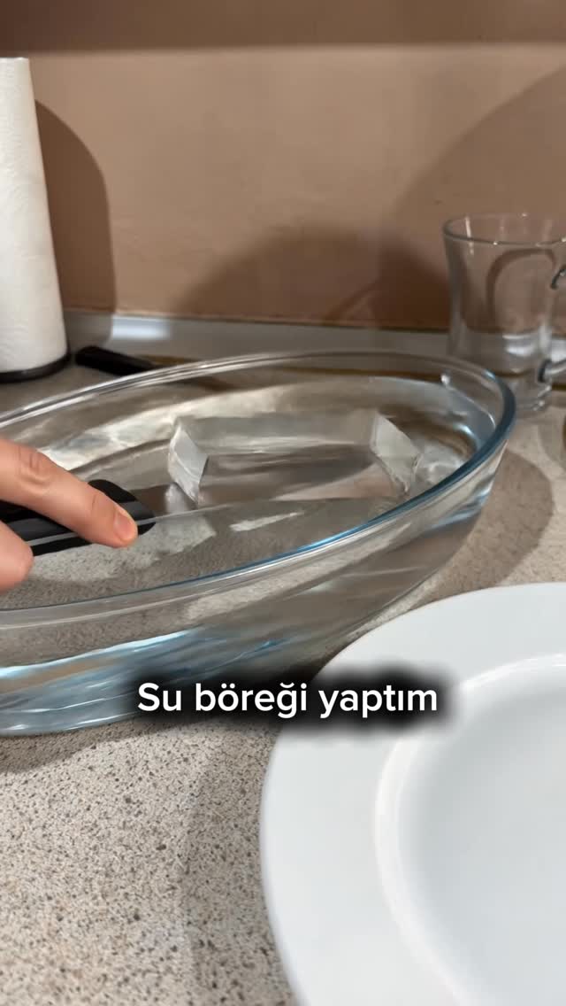 Akşama su böreği yaptım