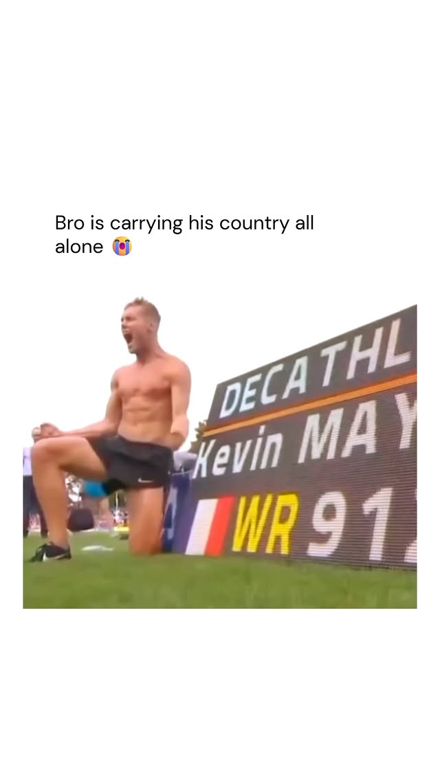 Bro's everywhere💀 French athlete Kevin Mayer delivered a historic performance in the decathlon, show…