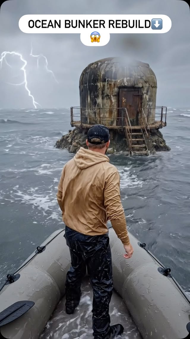 I Rebuilt an Abandoned Ocean Bunker 😱🌊 I started by reaching the abandoned bunker in the middle of t…