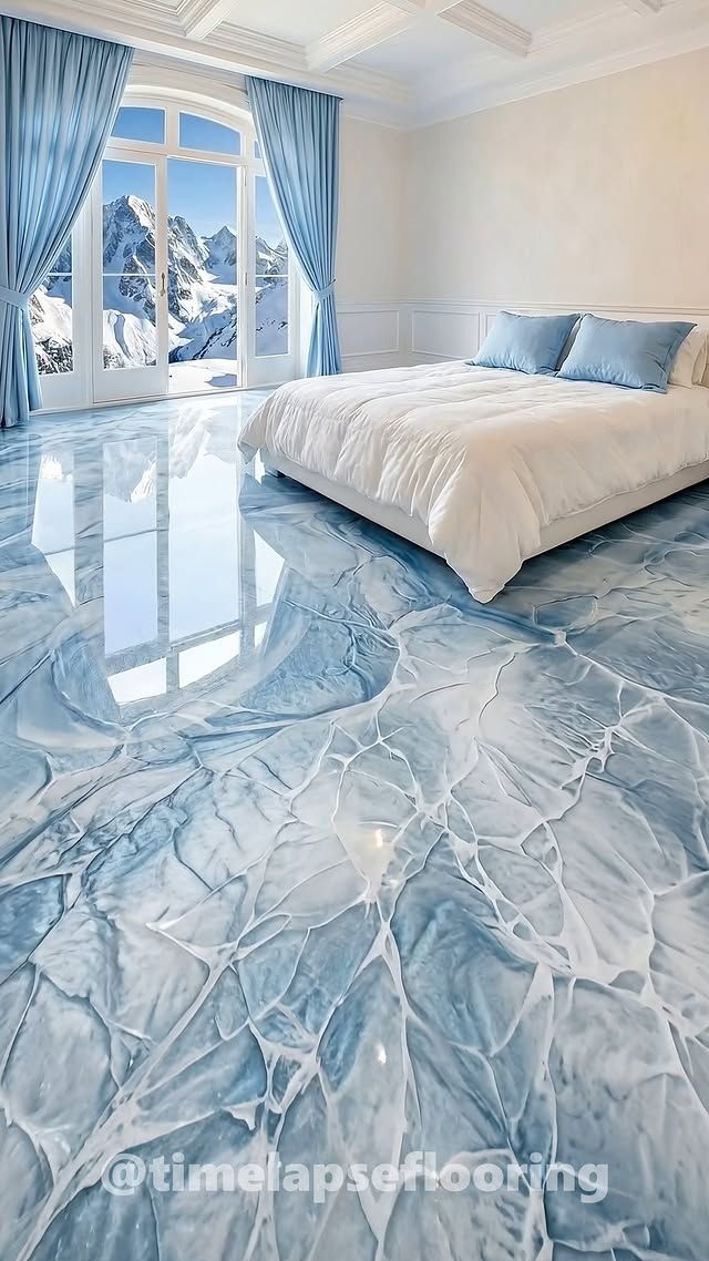 Luxury Frozen Marble Epoxy Floor ❄️