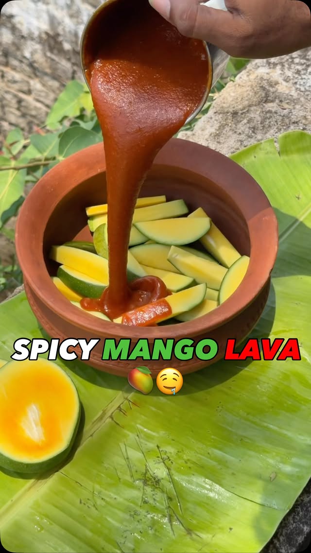 Mango mood…?🤤 Try this Mango Lava recipe🤤🌋 . . . . . . . . #viral #reels #foodie #food #explore