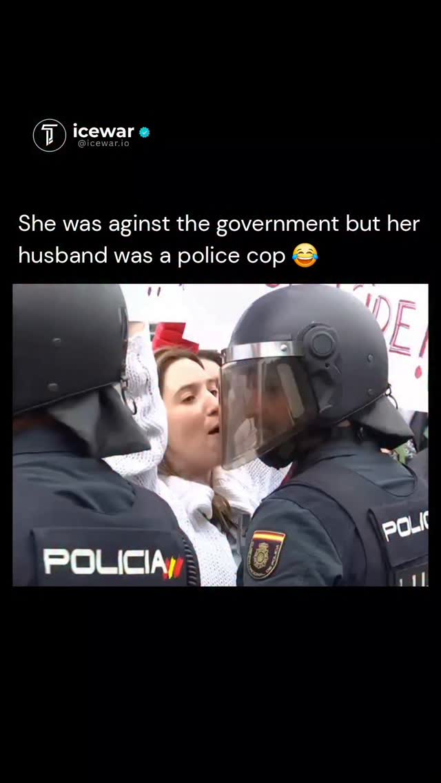 At first glance, it looks like a normal protest scene — crowds shouting, police controlling the situ…