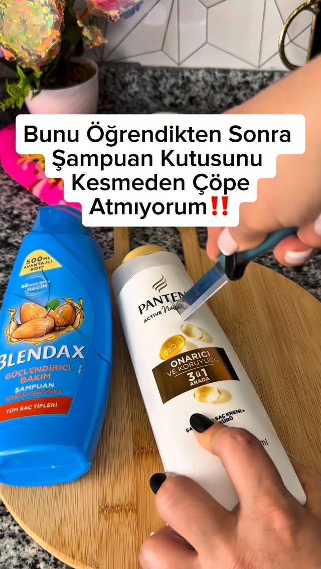 Şampuan Kutularını Kesmeden Çöpe Atmayın‼️⚠️ Çünkü:merdiven altı üreticileri boş şampuan kutularını …