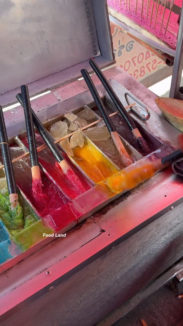 Colorful Sugar Candy Booth 🍭 . Shop name: ขนมน้ำตาลปั้น 📍Chinese New Year Festival, Nakhon Sawan, Th…