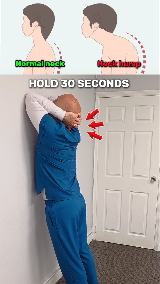 Say goodbye to neck hump 🎥 Video by Dr. Rodion Narkolayev 🏅 Board Certified Physical Therapist 💪 Cer…