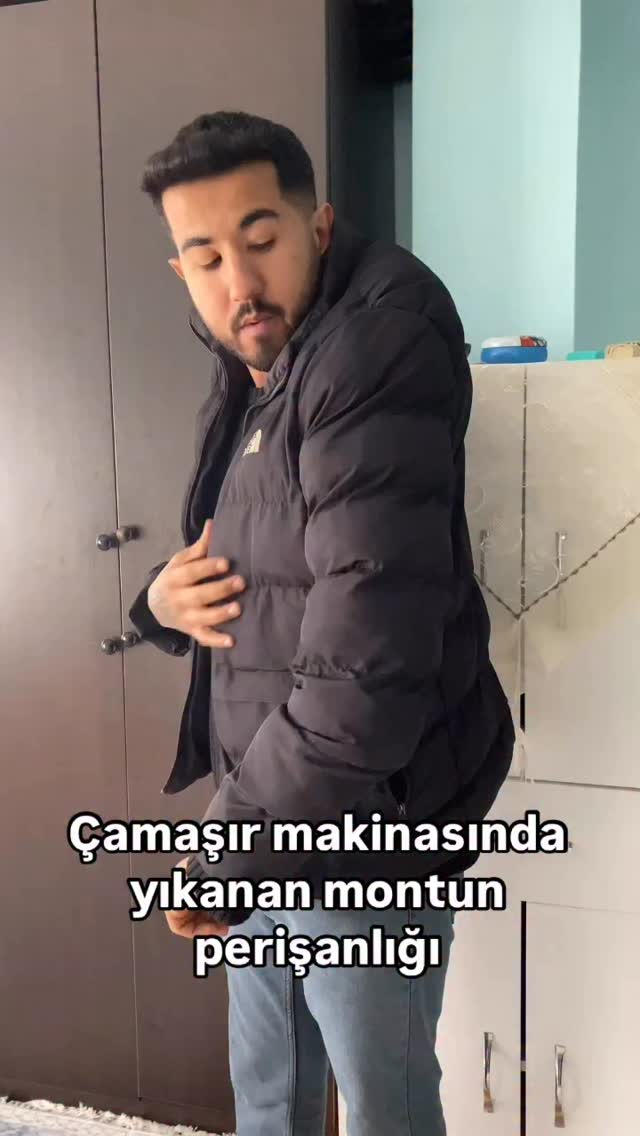 Yıkanan montun durumu 😂