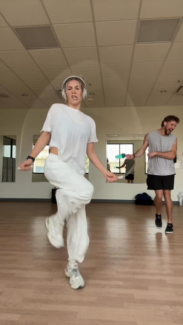 For anyone wondering if my husband can jumprope 🧐 does this answer your question 😂 Rope is Elite Jum…