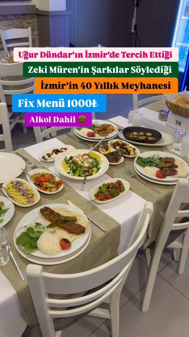 İzmir’in 40 senelik eski usul meyhanesi @babialimeyhane ✨ #reklam resmen ünlüler geçiti olmuş 🤩 Zeki…